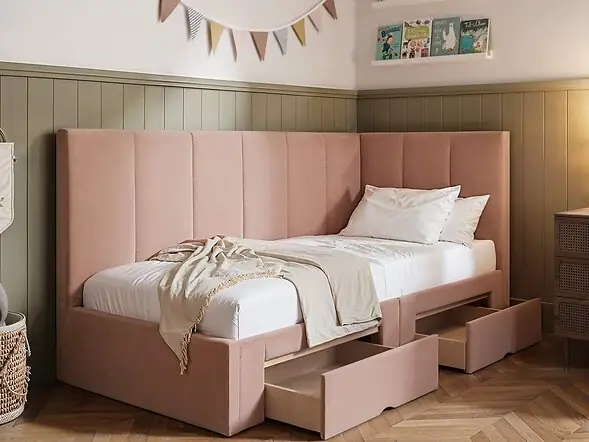 Flair Harley Corner Bed Frame with Storage Drawers