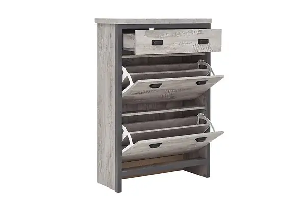 GFW Boston 2 Tier 1 Drawer Shoe Cabinet