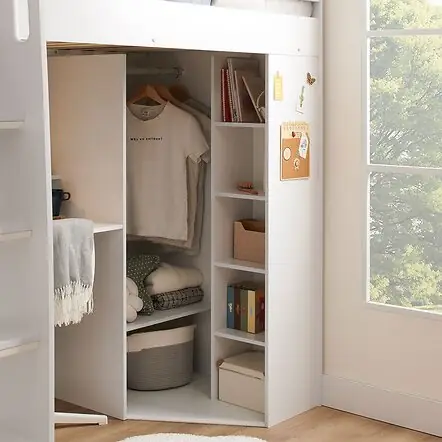 Flair Harper High Sleeper Bed with Desk, Wardrobe and Storage