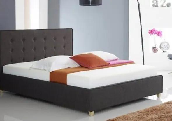 Artisan Fabric Button Ottoman Bed Frame