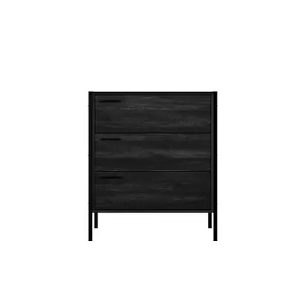 LPD Hoxton Black 3 Drawer Chest