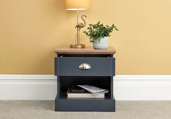 GFW Kendal 1 Drawer Bedside Table
