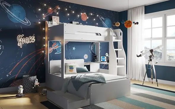 Flair Cosmic L Shaped Triple Bunk Bed
