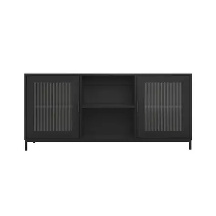 LPD Maddox Matte Black & Reeded Media Unit