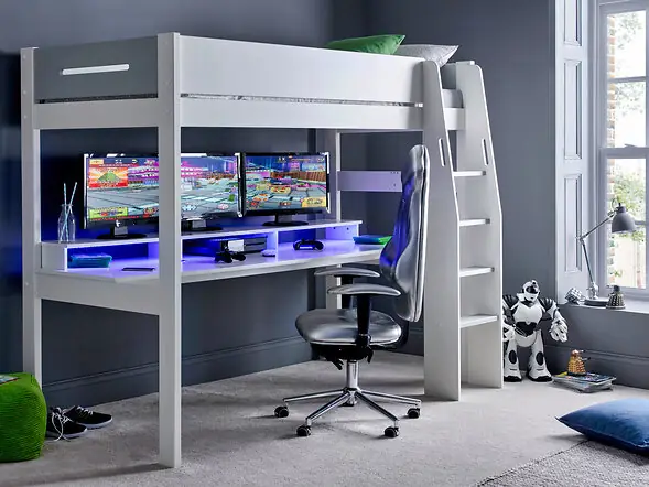 Kids Avenue Urban Grey 4 Gaming High Sleeper