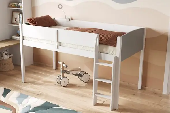 Flair Loop Wooden Mid Sleeper Cabin Bed