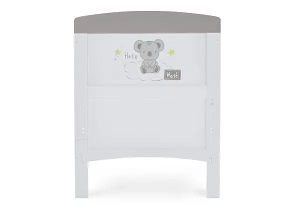 Obaby Grace Inspire Cot Bed - Hello World Koala Grey
