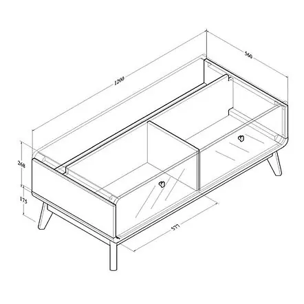 Kidsaw LV44 Coffee Table Columbian Walnut