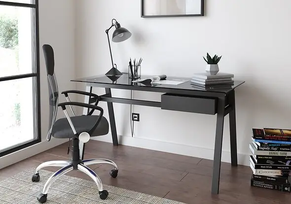 Alphason Richmond Glass Desk