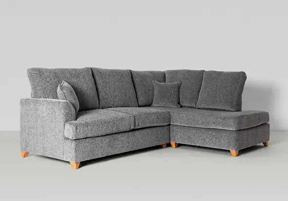 Gainsborough Bari Sofa Bed corner design with chaise with tapered wooden feet sprung mattress fibre fillings