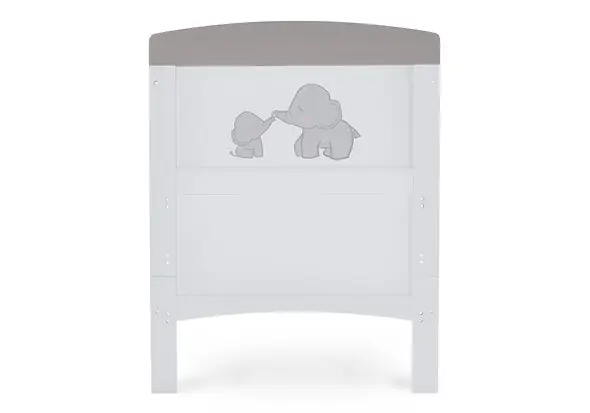 Obaby Grace Inspire Cot Bed - Me & Mini Me Elephants - Grey
