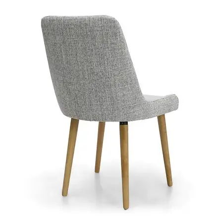 Flair Capri Flax Effect Grey Weave Dining Chair (Pair)