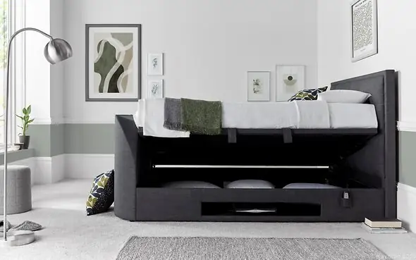 Kaydian Falstone Ottoman TV Bed Slate
