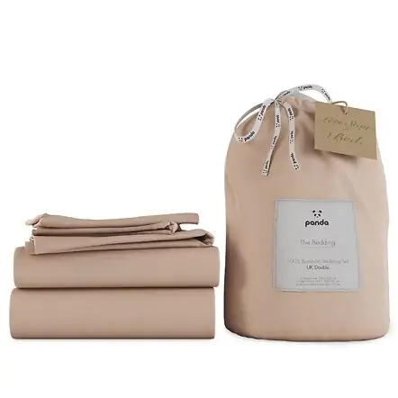 Panda Bamboo Bedding Complete Bedding Set Vintage Pink