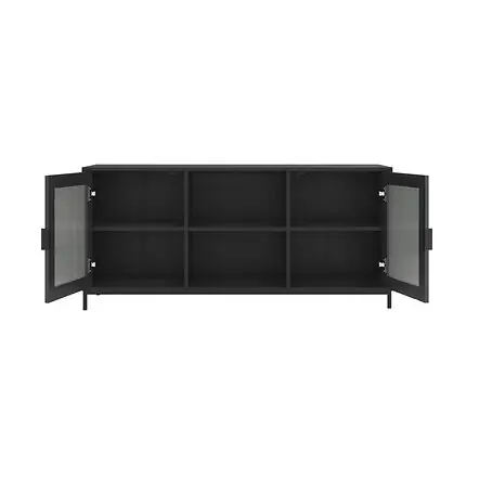 LPD Maddox Matte Black & Reeded Media Unit