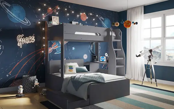 Flair Cosmic L Shaped Triple Bunk Bed