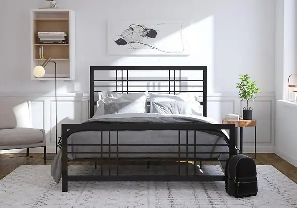 Dorel Burbank Black Metal Bed