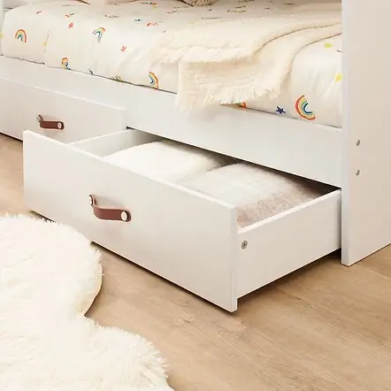 Flair Aviary Kids Bunk Bed with Storage Drawers and Shelves
