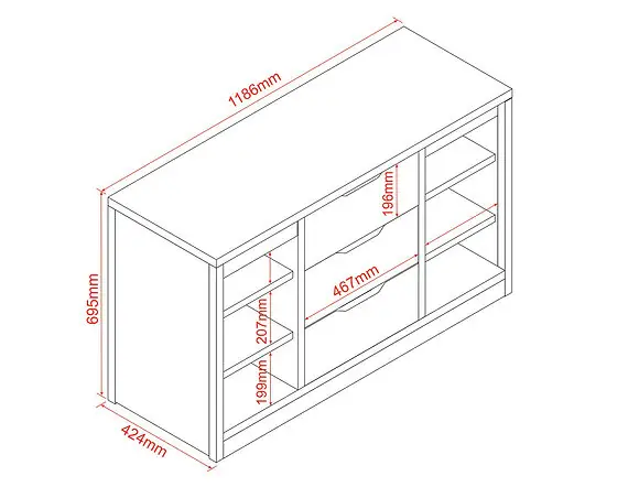 Flair Charlie Drawer Unit White
