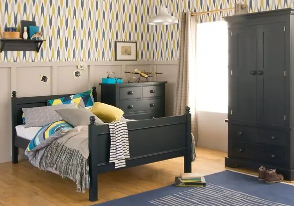 Little Folks Furniture Fargo Small Double Bed Frame constructed from solid hardwoods slatted solid wood base traditional style