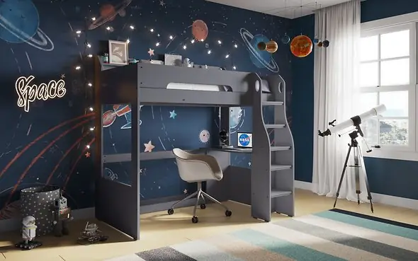 Flair Cosmic High Sleeper with Desk