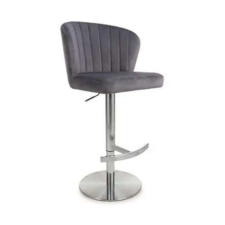 Flair Sigma Brushed Velvet Mink Bar Stool