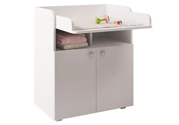 Kidsaw Kudl Kids Changing Board Cupboard with Storage 1270 - White