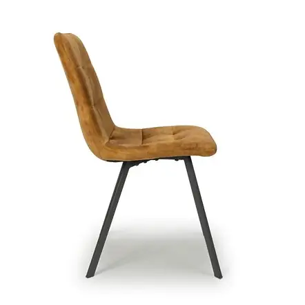 Flair Cadiz Brushed Velvet Bronze Dining Chair (4 Pack)