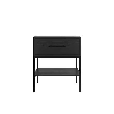 LPD Boston Matte Black Bedside Cabinet
