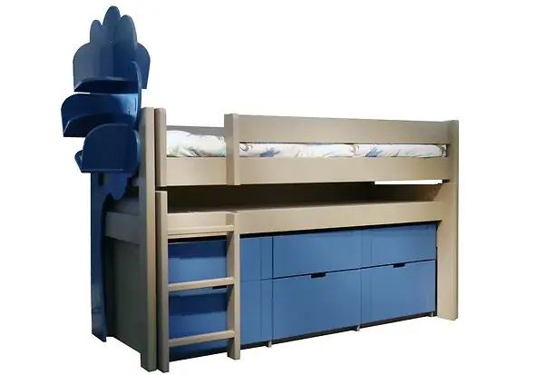 Mathy by Bols Dominique Mid Sleeper Bed with Drawers & Desk
