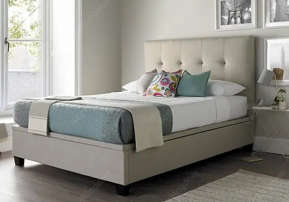 Kaydian Walkworth Fabric Ottoman Bed Frame in Oatmeal