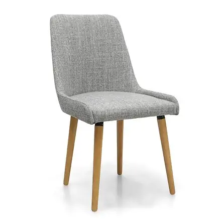 Flair Capri Flax Effect Grey Weave Dining Chair (Pair)
