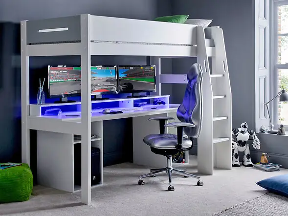 Kids Avenue Urban Grey 5 Gaming High Sleeper