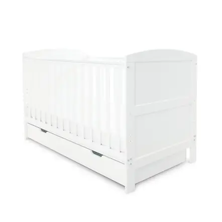 Ickle Bubba Coleby Classic Cot Bed and Under Drawer Traditional style white finish requires a 140x70cm mattress