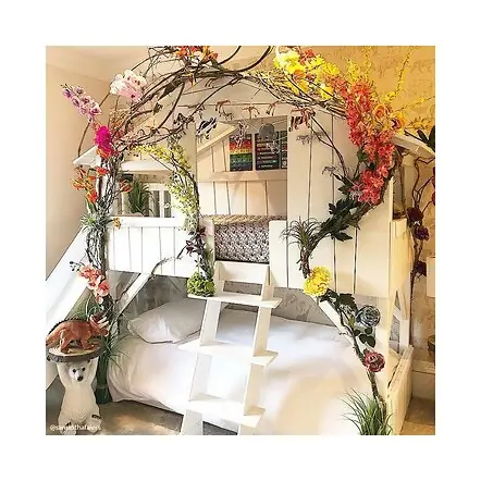 Mathy By Bols Treehouse Bunk Bed With Platform & Slide - White