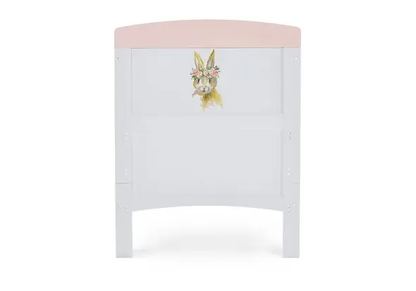 Obaby Grace Inspire Cot Bed - Watercolour Rabbit Pink
