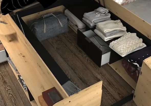 Parisot Travel Ottoman Storage Bed Frame
