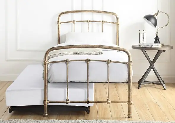 Flintshire Furniture Mostyn Antique Bronze Metal Guest Bed