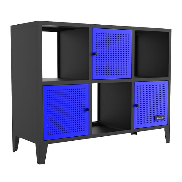 X Rocker Mesh-Tek 6 Cube Wide Storage Unit - Blue
