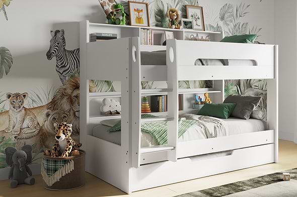 Flair Furnishings Interstellar Bunk Bed White