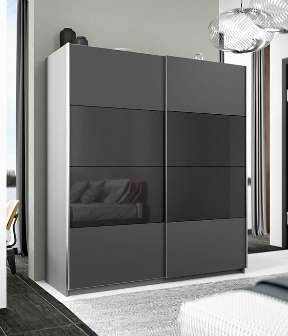 Flair Clarisse Sliding Wardrobe Black