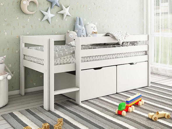 Noomi Shorty Midsleeper With Crate Drawer Set (FSC-Certified)
