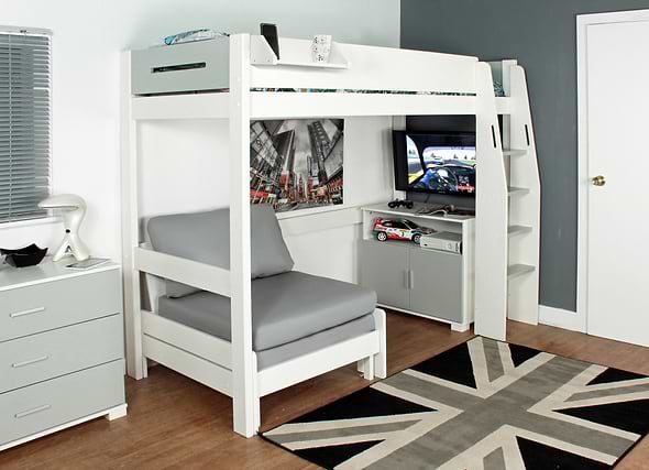 Kids Avenue Urban Grey 3 High Sleeper
