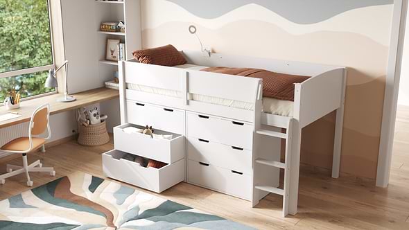 Flair Loop Midsleeper Bed Storage Set