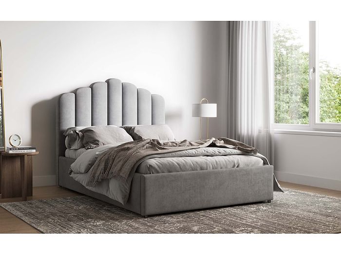 Flair Velvet Poseidon Shell Ottoman Bed
