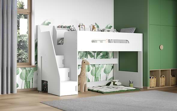 Flair Stepaside Staircase High Sleeper Bed