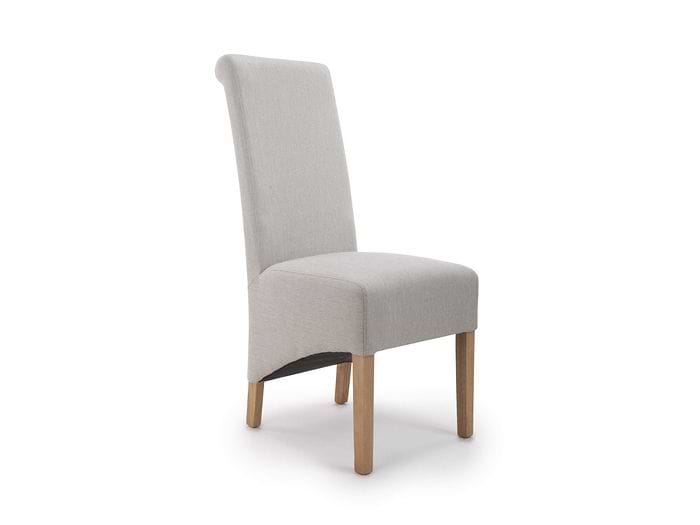 Flair Krista Roll Back Herringbone Plain Cappuccino Dining Chair (Pair) Flair Krista Roll Back Herringbone Plain Cappuccino Dining Chair (Pair)