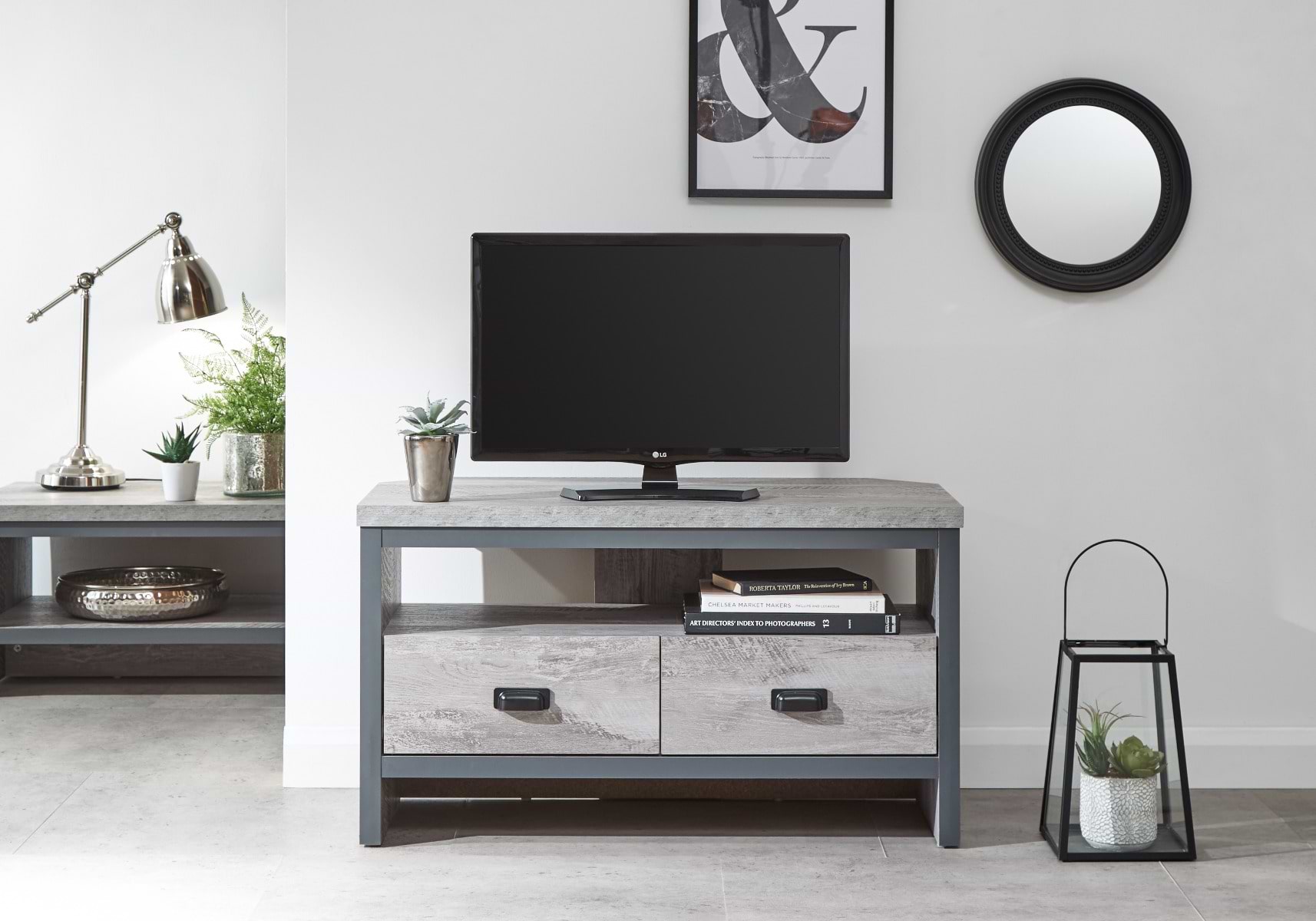 Grey tv unit