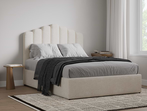 Flair Poseidon Boucle Ottoman Cream