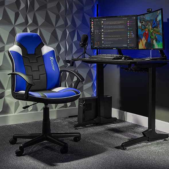 X Rocker Saturn Mid-Back Wheeled Esport Gaming Chair